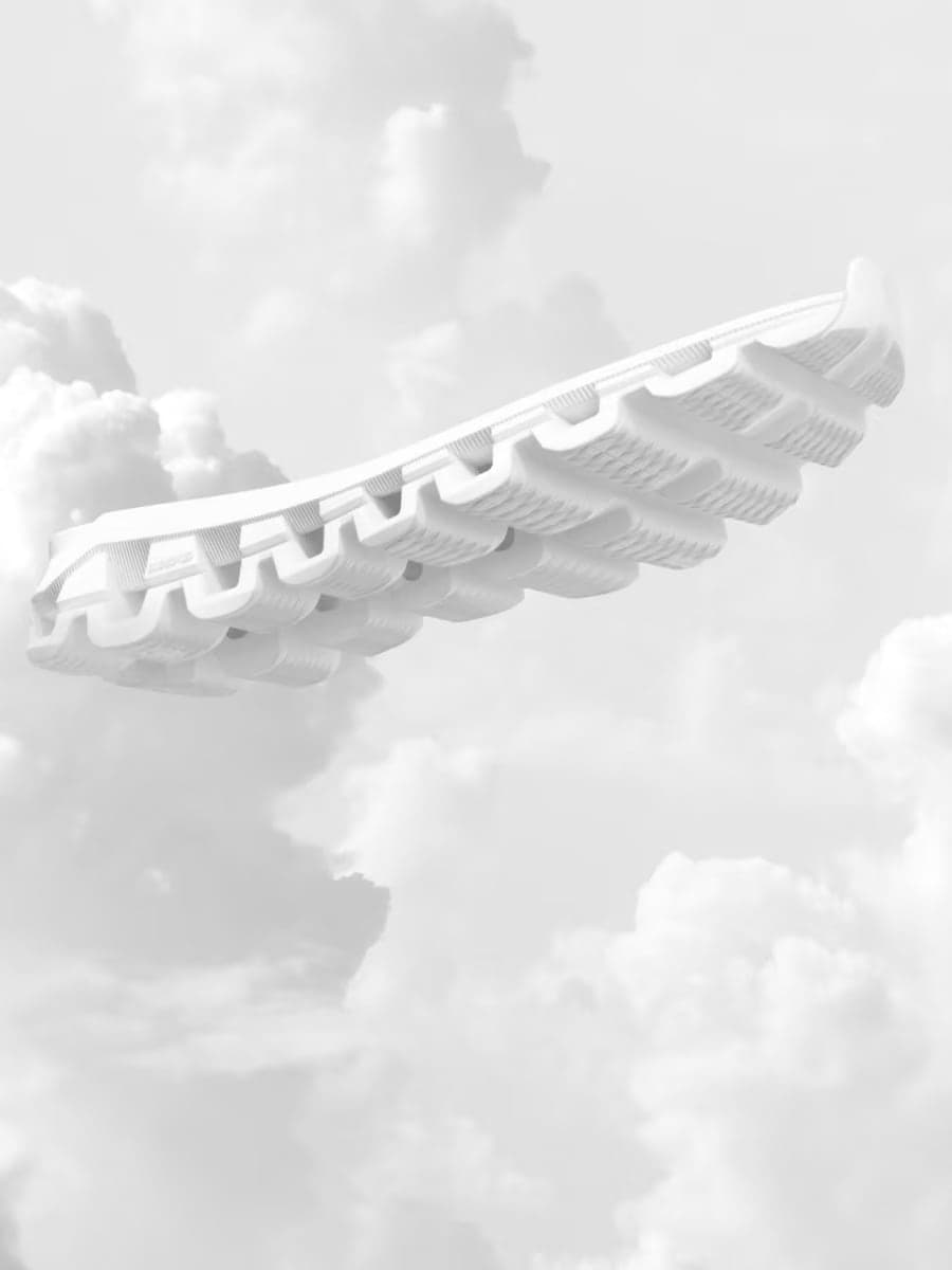 White Cloudtec sole element on a white background