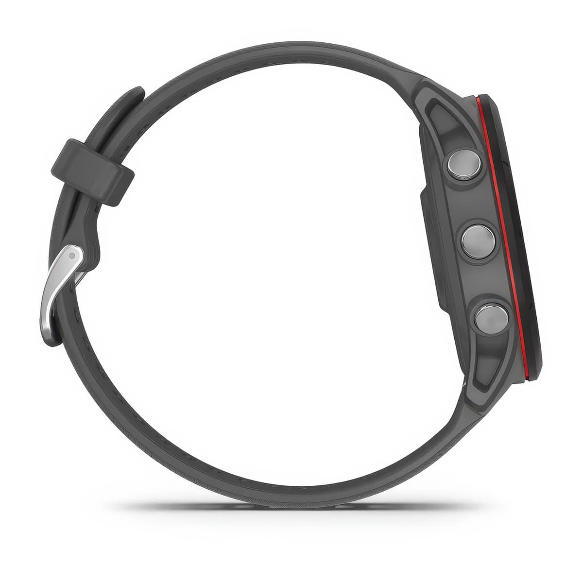 Right-side product shot of the Garmin Forerunner 255 in Slate Grey