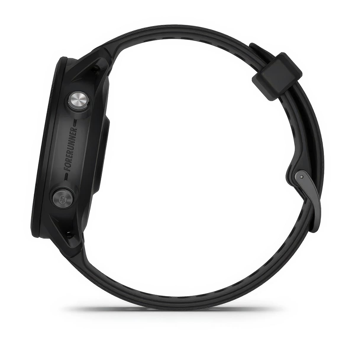 Left-side product shot of the Garmin Forerunner 955 Solar in Black