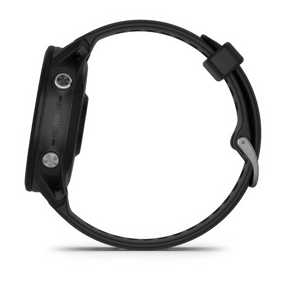 Left-side product shot of the Garmin Forerunner 955 in Black