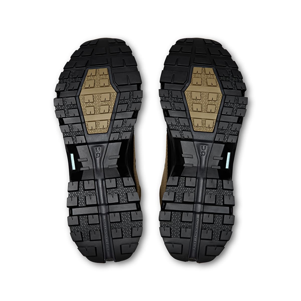 Soles of the On Cloudrock Mid Hunter Black men’s running shoes