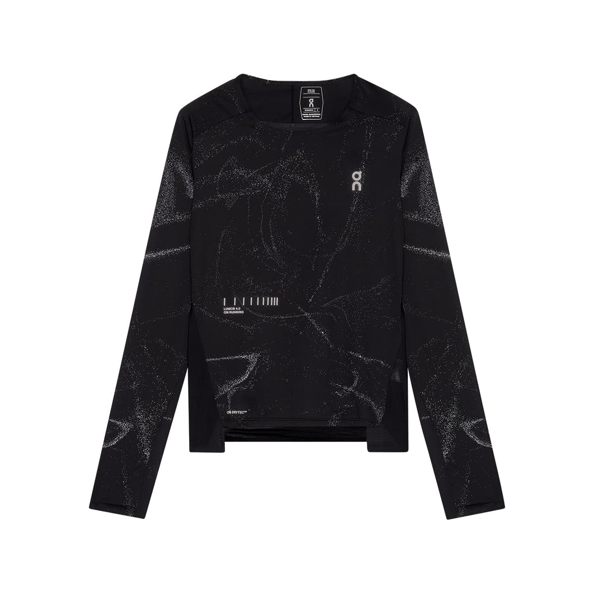 Product shot of the women’s On Apparel - Performance Long T Lumos Colour Black