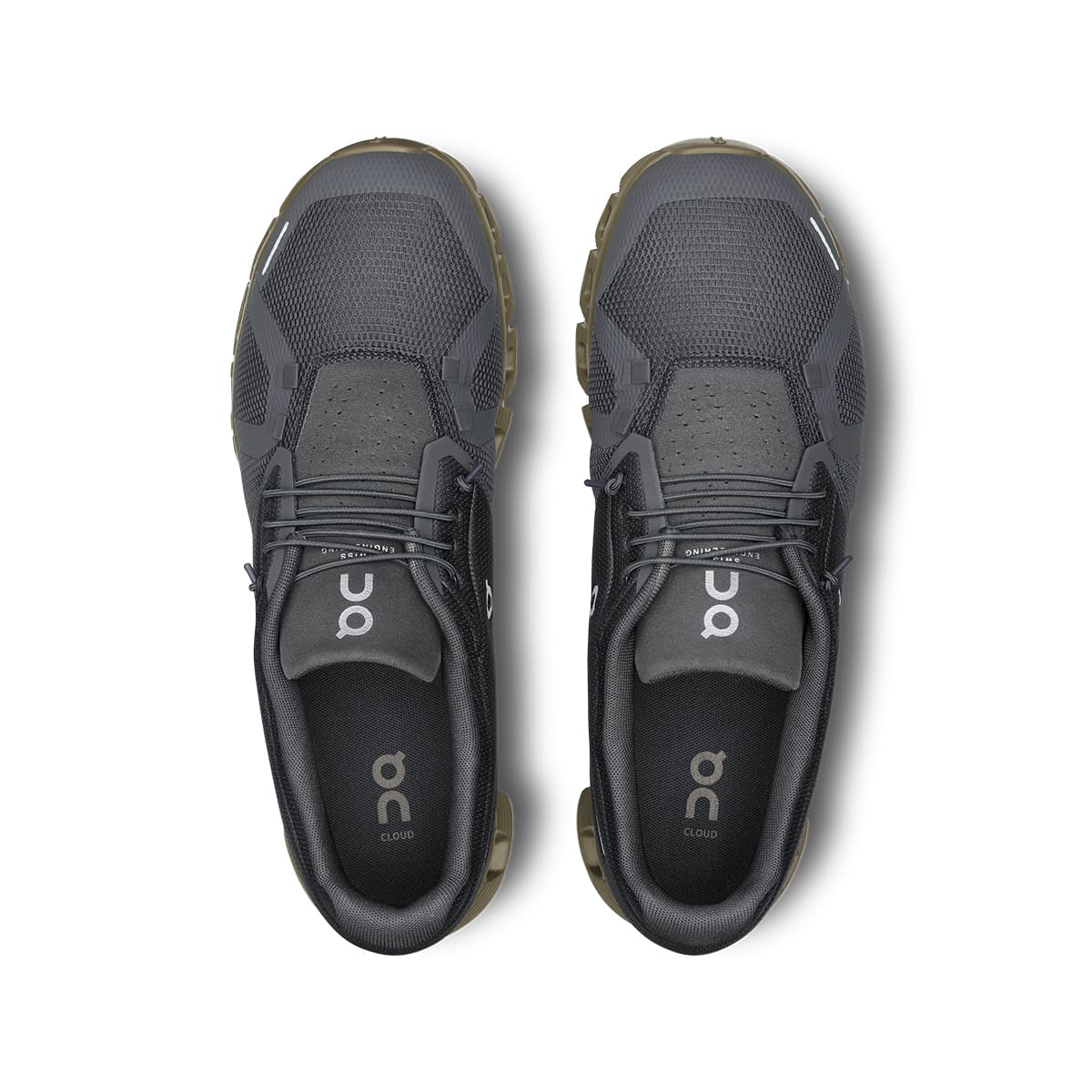 Top view of the On Cloud 5 Eclipse Grove men's running shoes