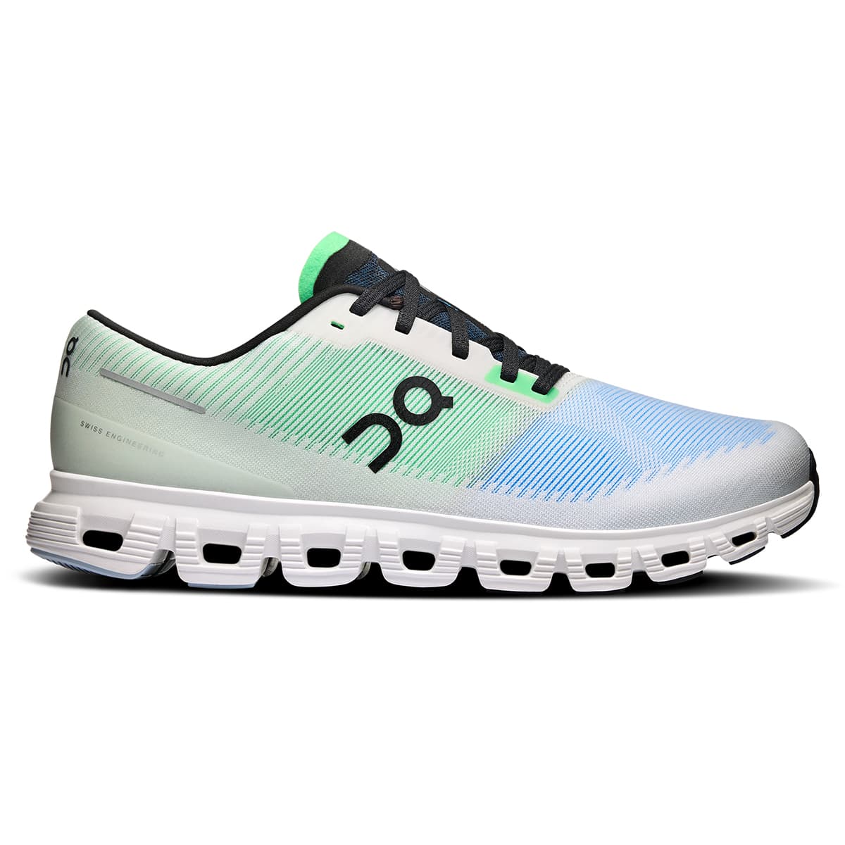 Right side view of the On Cloud 6 Push Horizon-Honeydew men’s running shoe