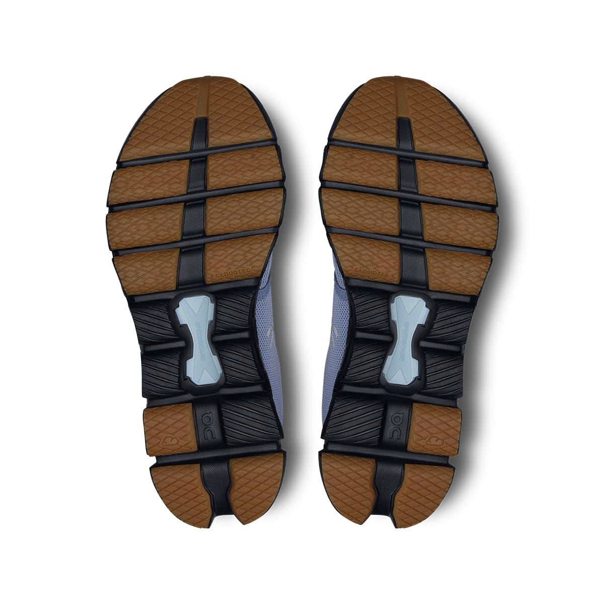 Soles of the On Cloud X 4 Feather-Black women’s running shoes