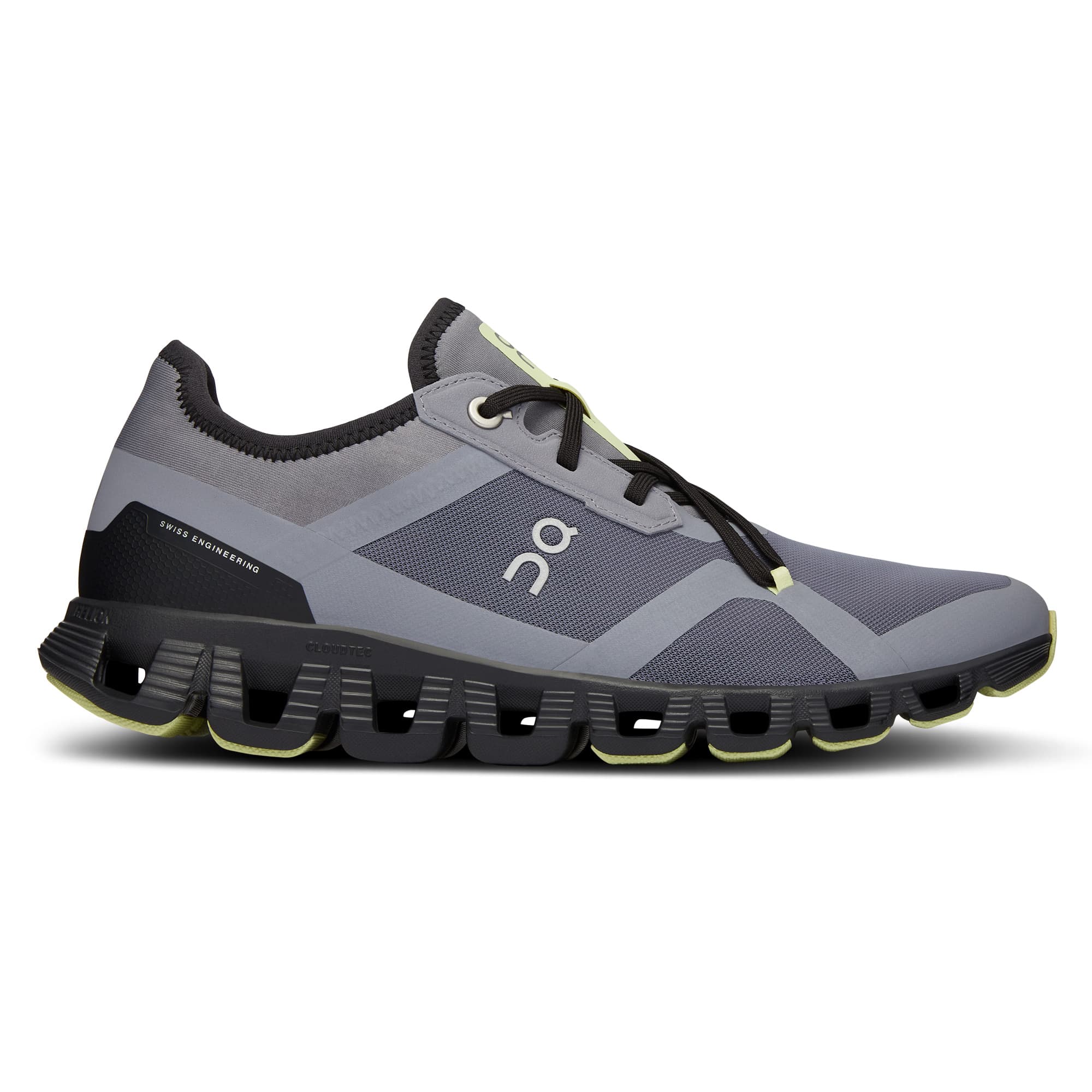 Right side view of the On Cloud X 3 AD Fossil-Hay women’s running shoe #color_fossil-hay