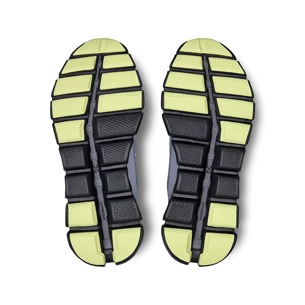 Soles of the On Cloud X 3 AD Fossil-Hay women’s running shoes #color_fossil-hay