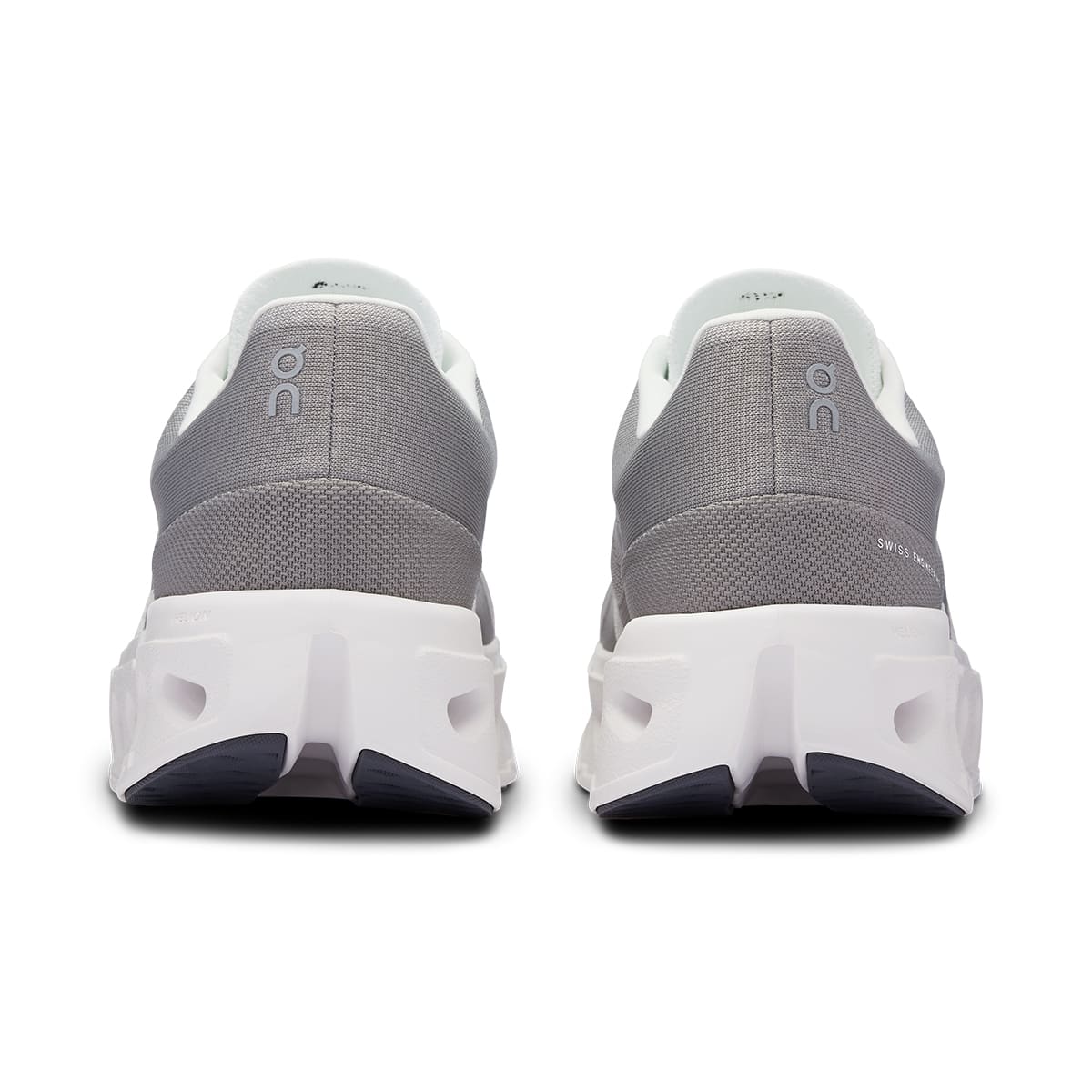 Back view of the On Cloudeclipse Alloy-White men’s running shoe