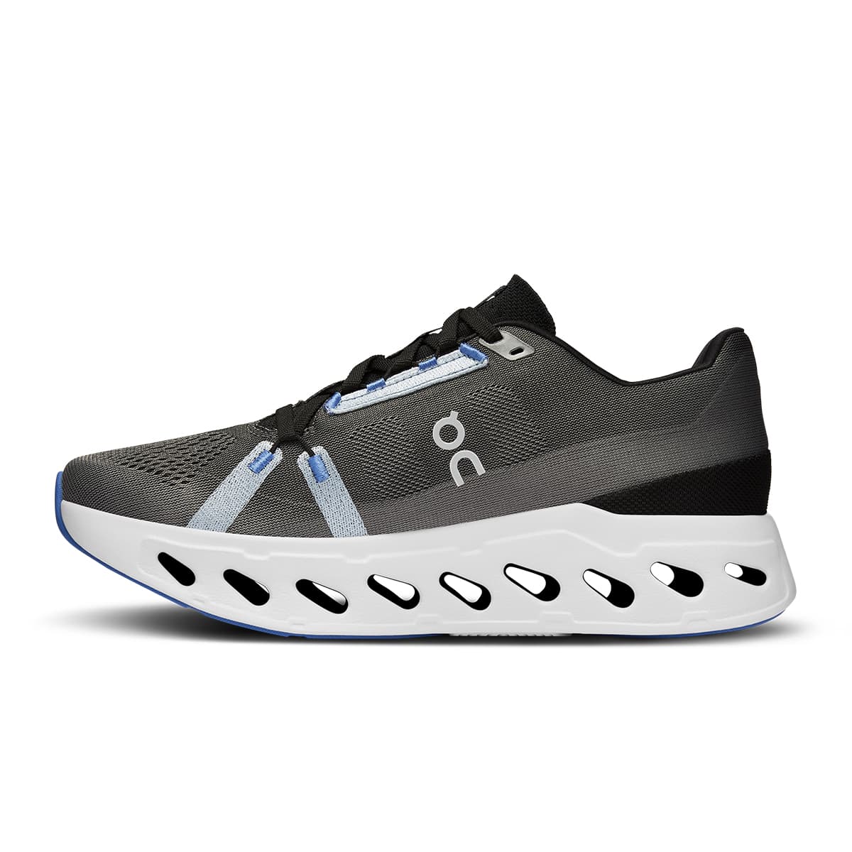 Left side view of the On Cloudeclipse Black-Frost men’s running shoe