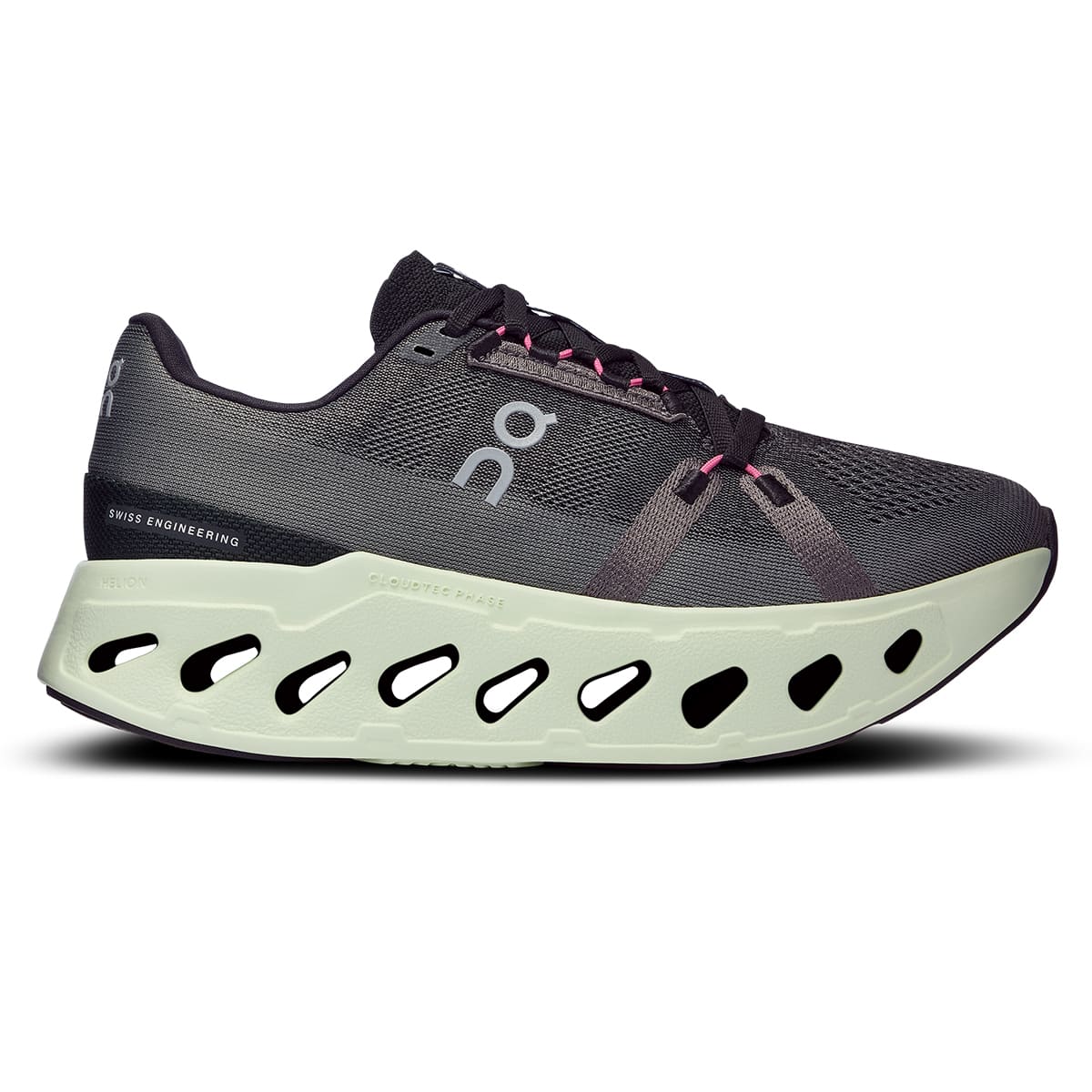 Right side view of the On Cloudeclipse Rock-Lima women’s running shoe #color_rock-lima