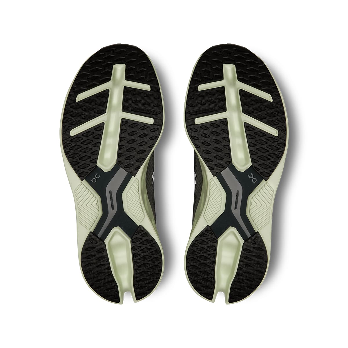 Soles of the On Cloudeclipse Rock-Lima women’s running shoes #color_rock-lima