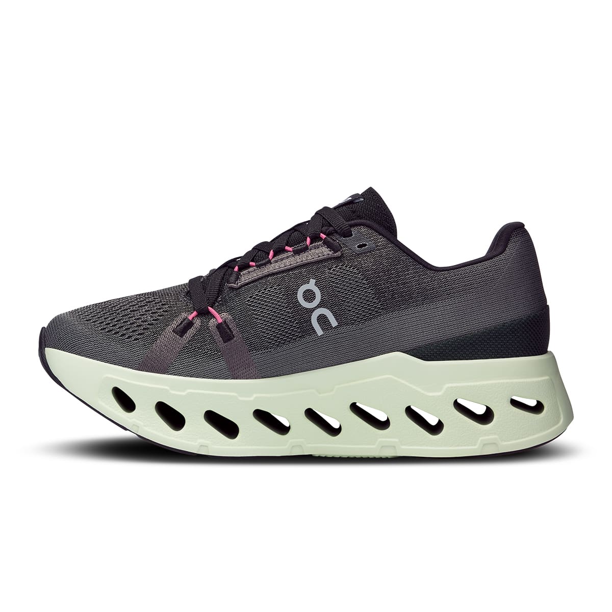 Left side view of the On Cloudeclipse Rock-Lima women’s running shoe