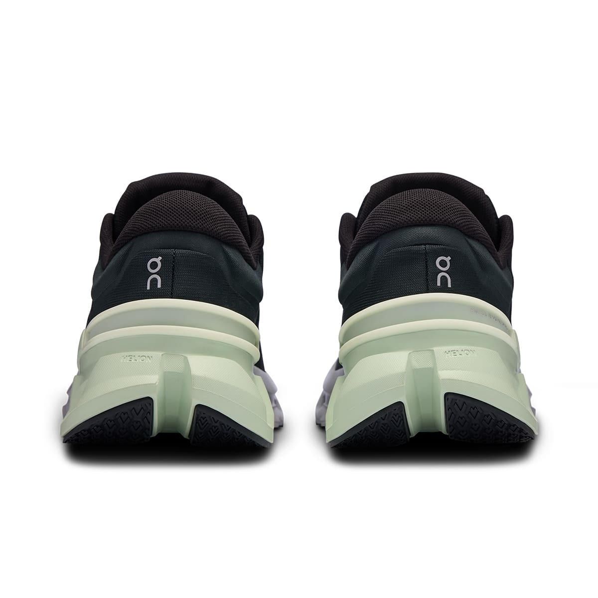 Back view of the On Cloudflyer 5 Jungle-Lima men’s running shoe