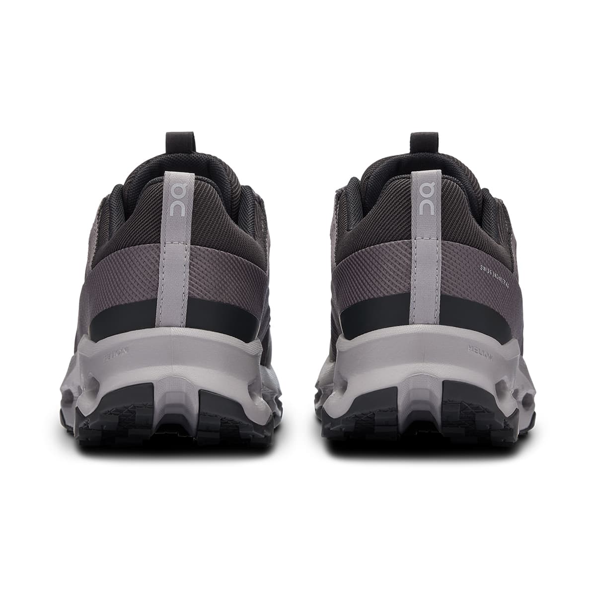 Back view of the On Cloudhorizon Black-Alloy women’s running shoe