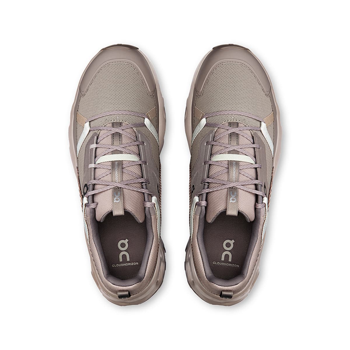 Top view of the On Cloudhorizon Fog-Desert men’s running shoes #color_fog-desert