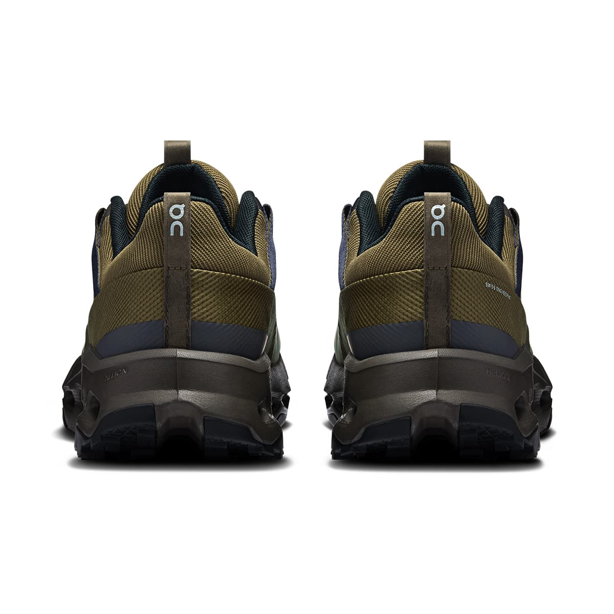 Back view of the On Cloudhorizon Olive-Thorn men’s running shoe
