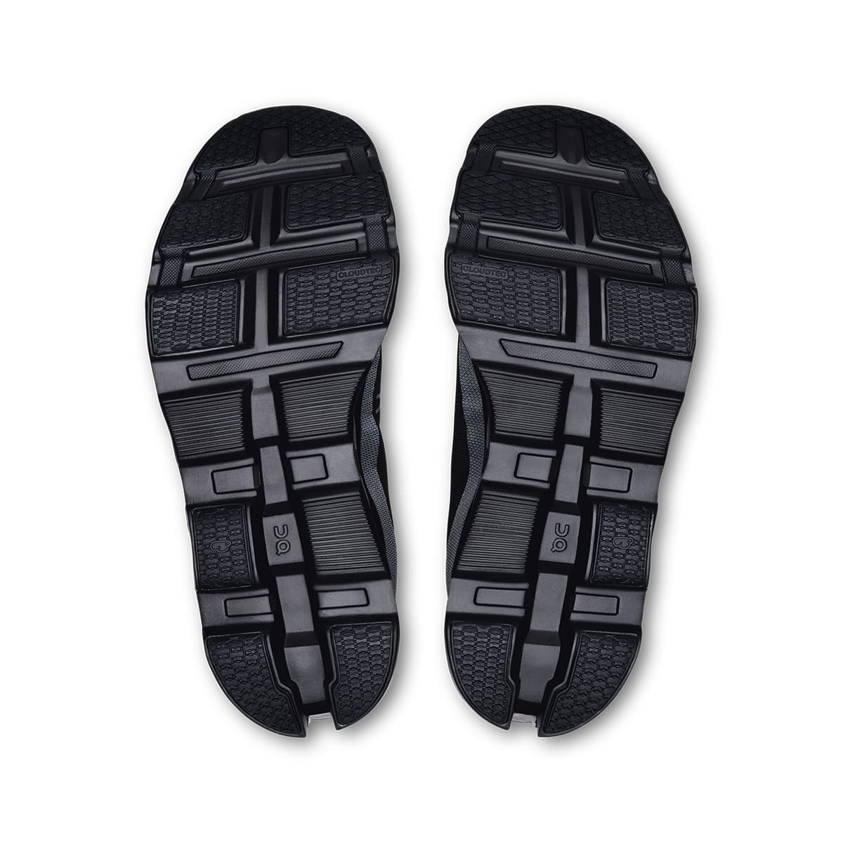 Soles of the On Cloudmonster 2 Black Black men’s running shoes