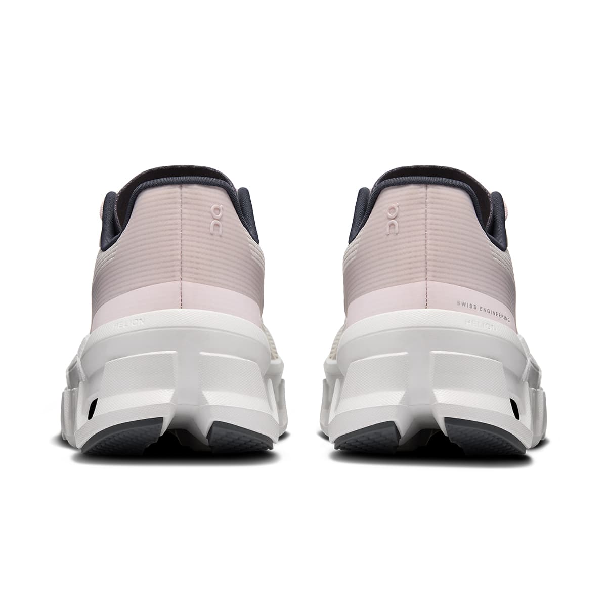 Back view of the On Cloudmonster Void Ivory-Wolf women’s running shoe