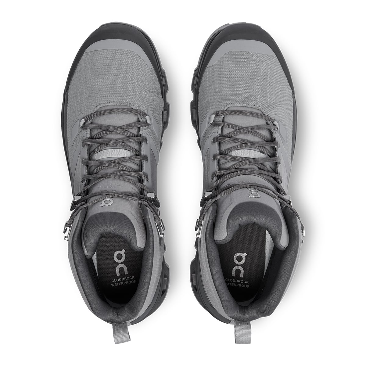 Top view of the On Cloudrock 2 Waterproof Alloy-Eclipse men’s running shoes
