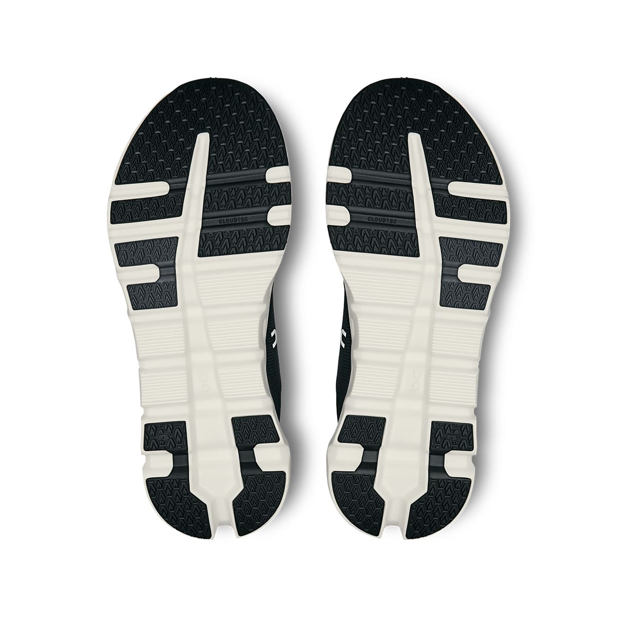 Soles of the On Cloudrunner 2 Eclipse Black men’s running shoes
