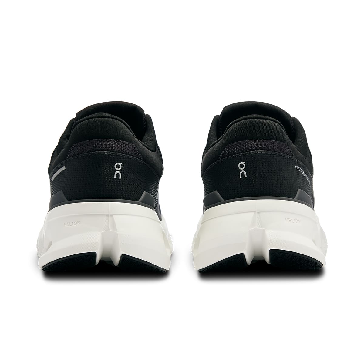 Back view of the On Cloudrunner 2 Eclipse Black men’s running shoe