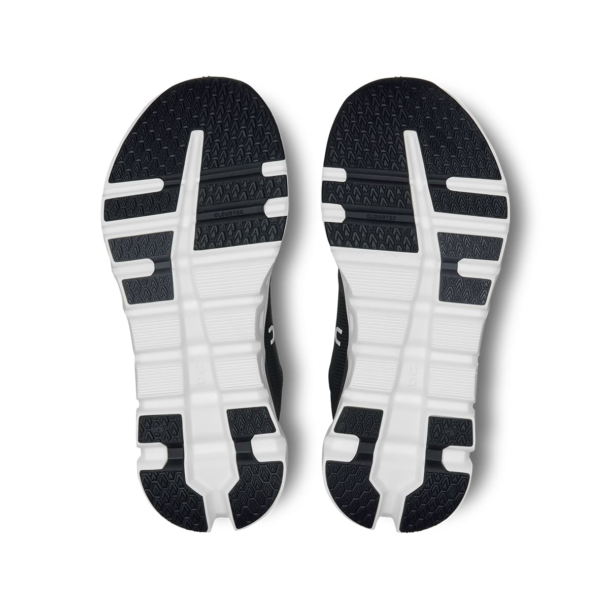 Soles of the On Cloudrunner 2 Eclipse Black women’s running shoes
