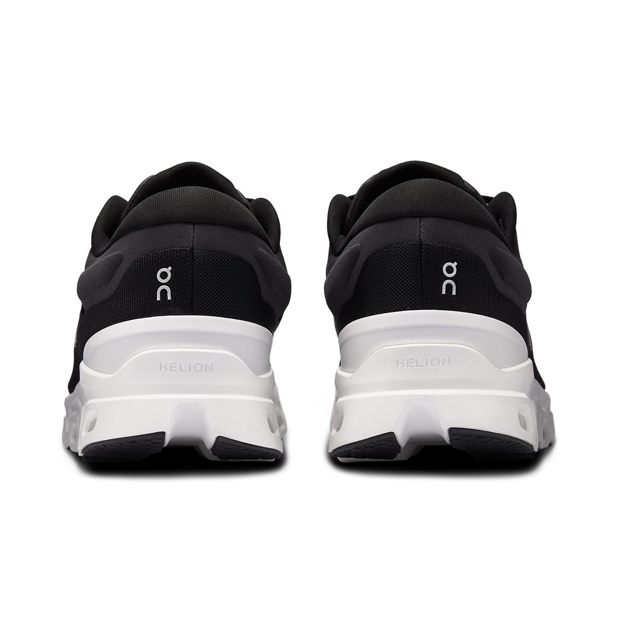 Back view of the On Cloudstratus 3 Black Frost men’s running shoe