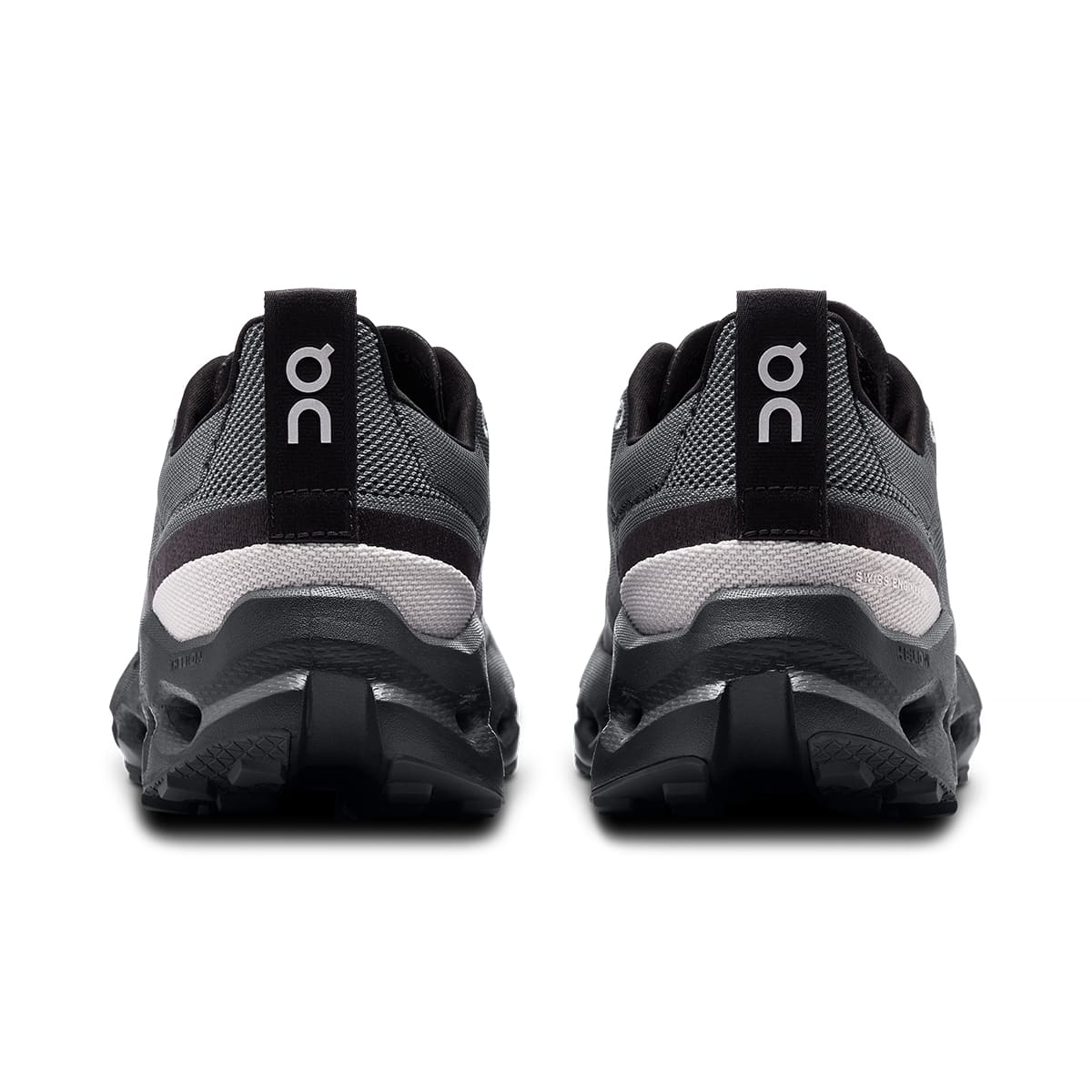Back view of the On Cloudsurfer Trail Eclipse Black women’s running shoe