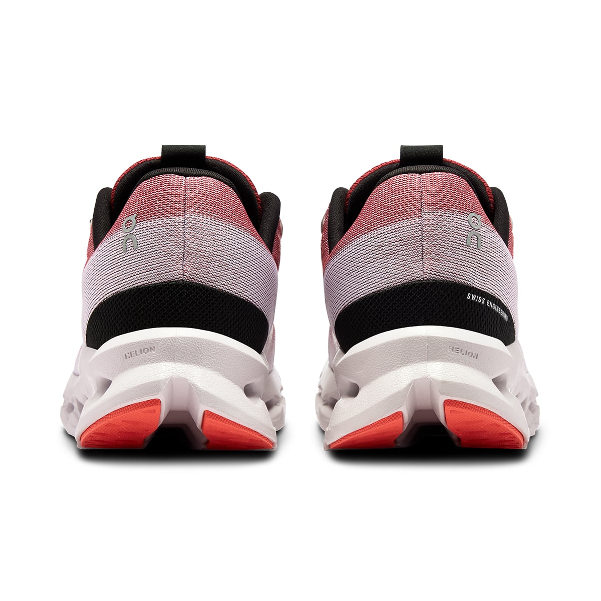 Back view of the On Cloudsurfer Auburn-Frost women’s running shoe