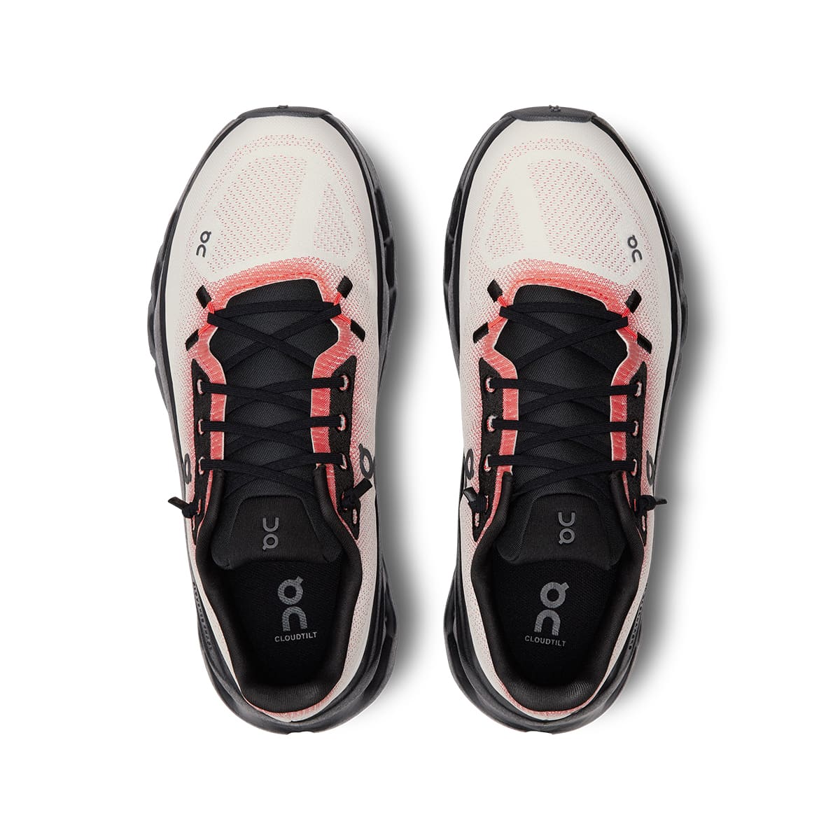 Top view of the On Cloudtilt Flame Eclipse women’s running shoes