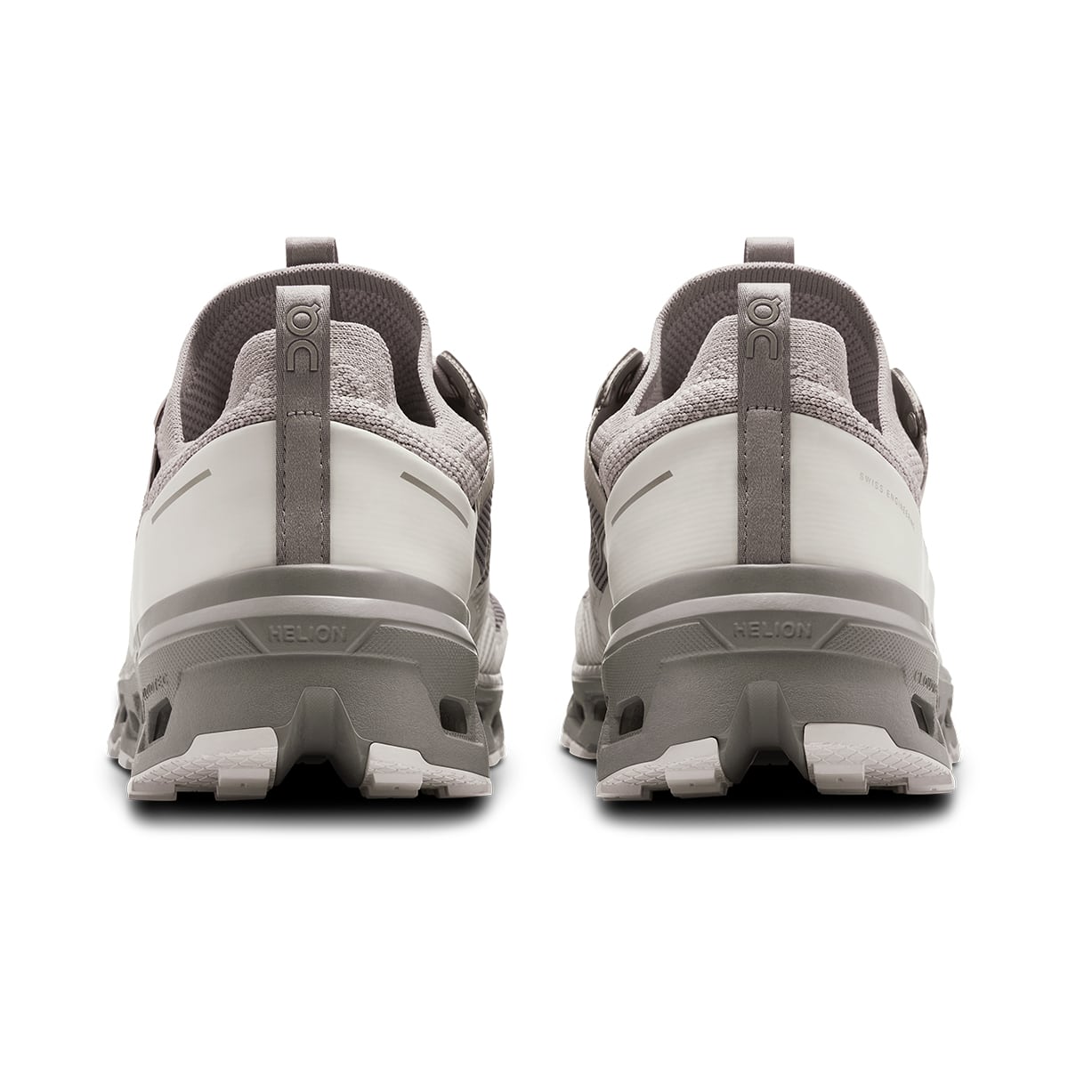 Back view of the On Cloudultra Fog Ice men’s running shoe