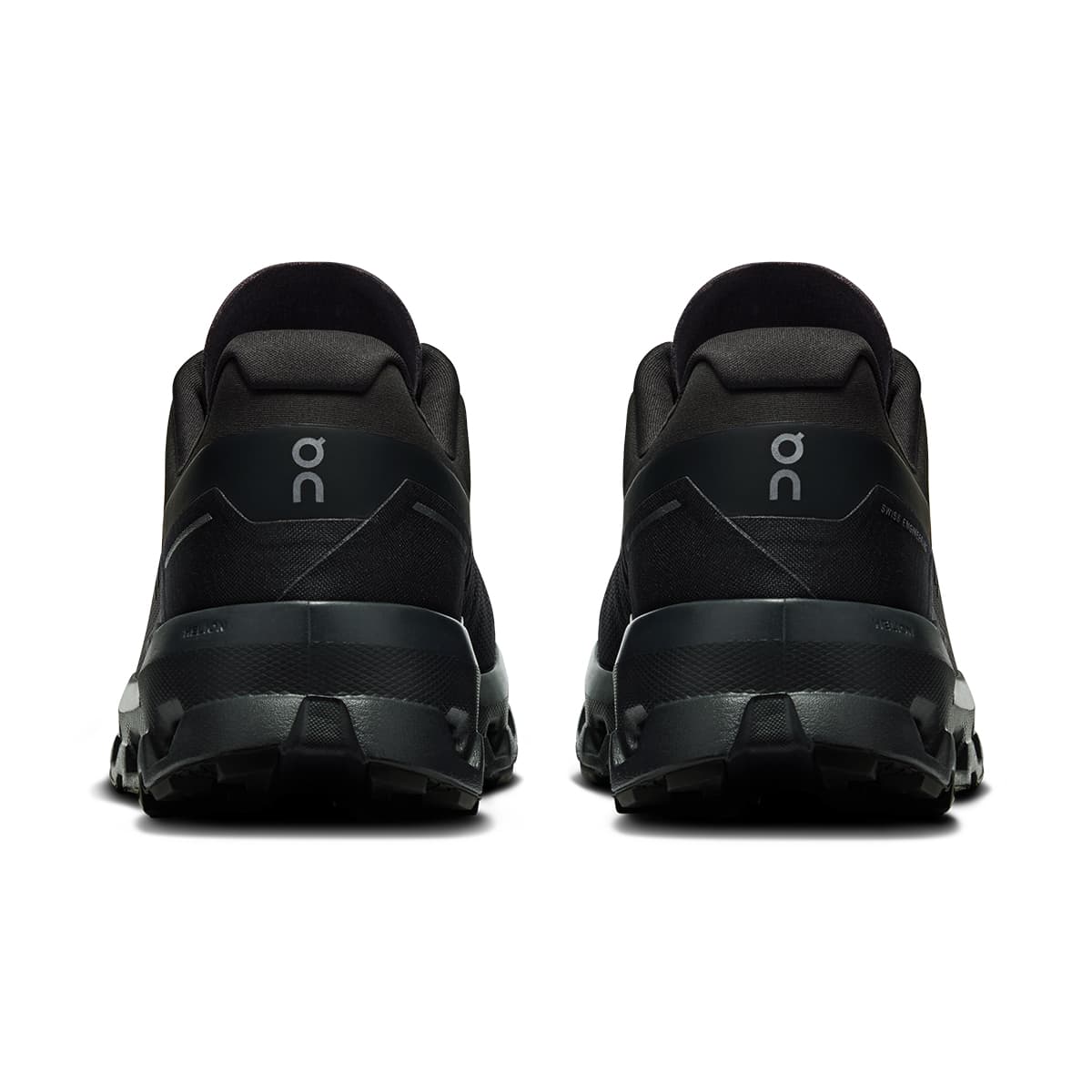 Back view of the On Cloudvista 2 Black Black men’s running shoe