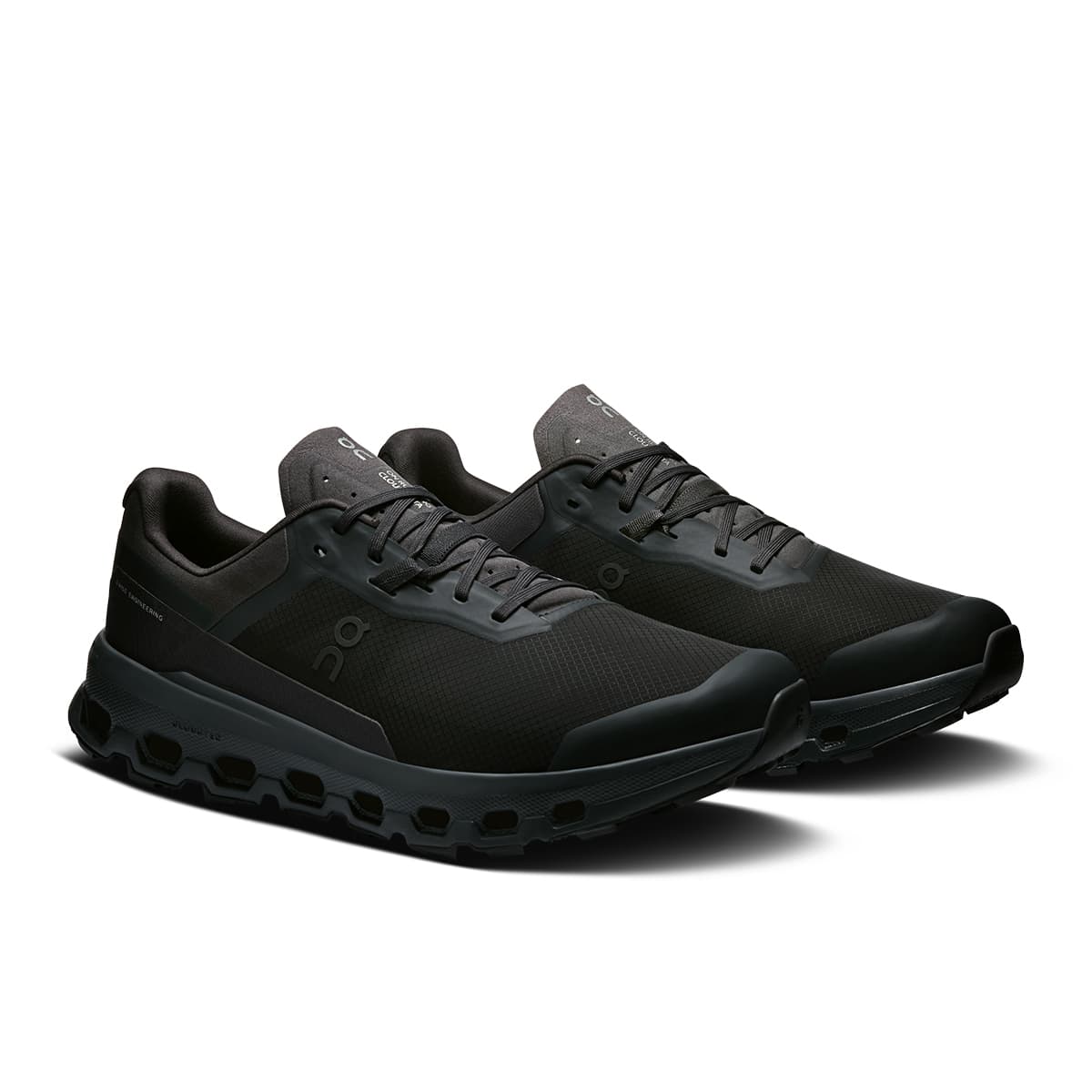 45-degree view of the On Cloudvista 2 Black Black men’s running shoe
