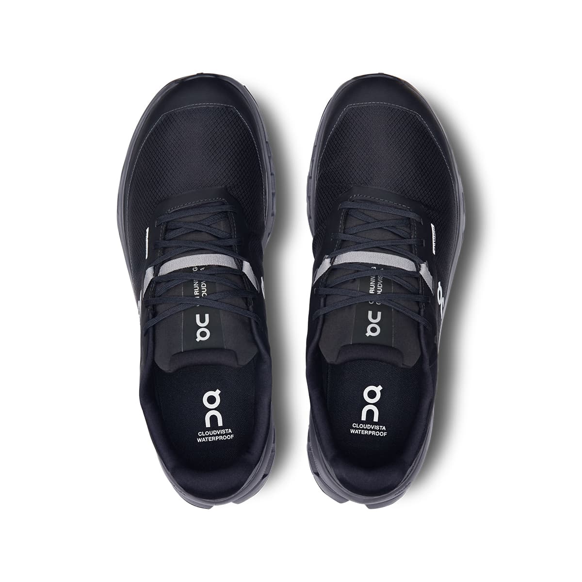 Top view of the On Cloudvista 2 Black Eclipse men’s running shoes