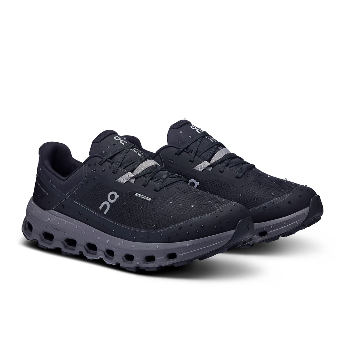 45-degree view of the On Cloudvista 2 Black Eclipse men’s running shoe