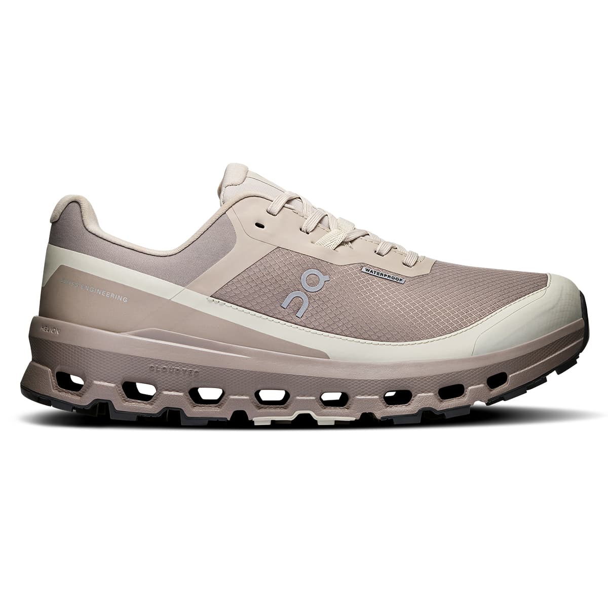 Right side view of the On Cloudvista 2 Fog Cinder men’s running shoe