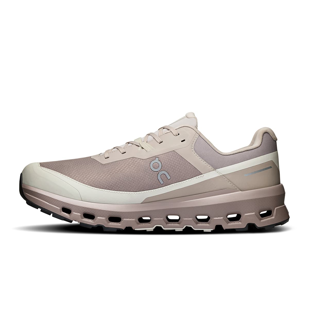 Left side view of the On Cloudvista 2 Fog Cinder men’s running shoe