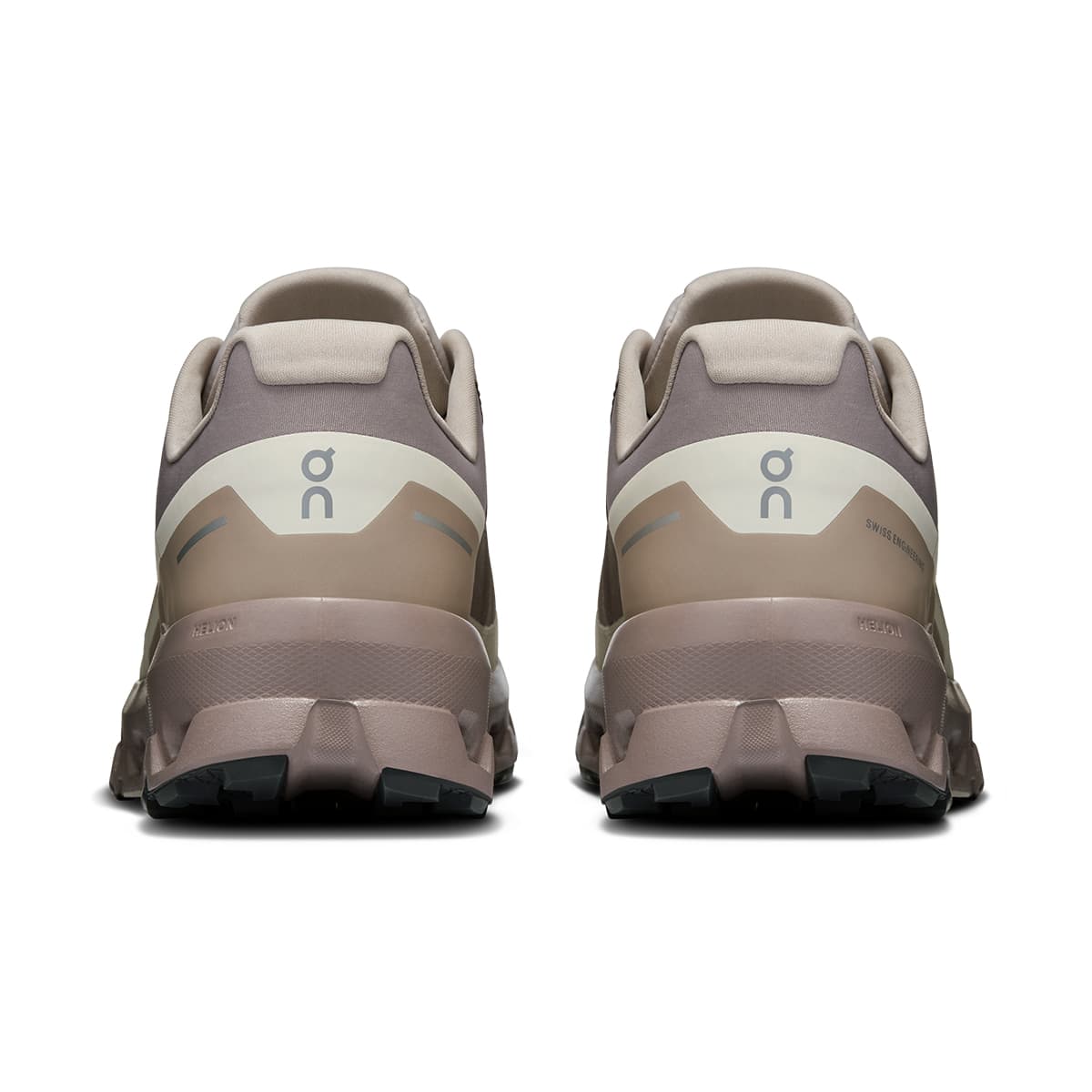 Back view of the On Cloudvista 2 Fog Cinder men’s running shoe