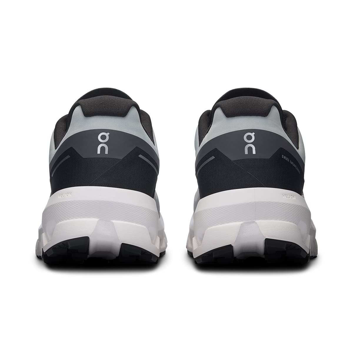 Back view of the On Cloudvista 2 Glacier Eclipse men’s running shoe