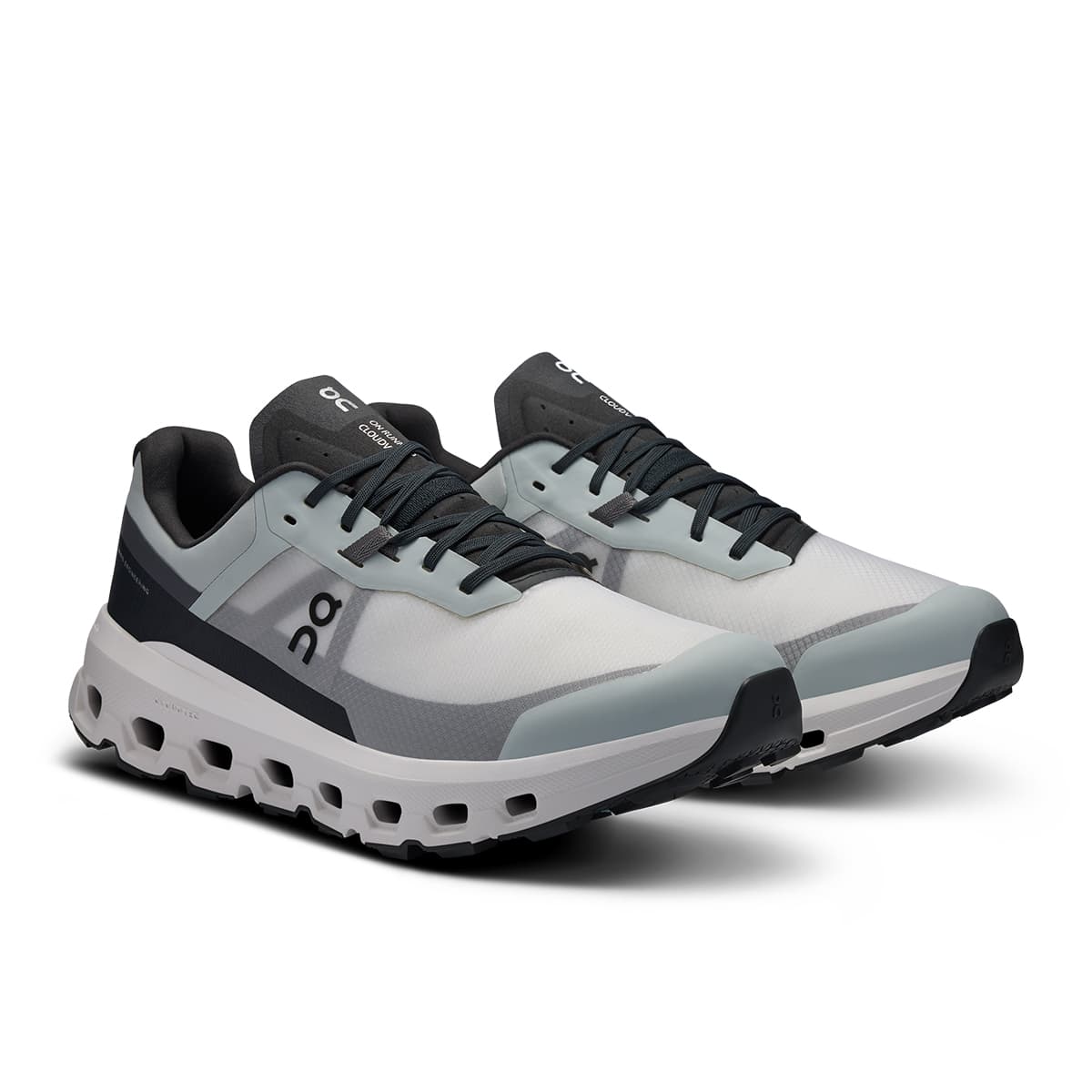 45-degree view of the On Cloudvista 2 Glacier Eclipse men’s running shoe