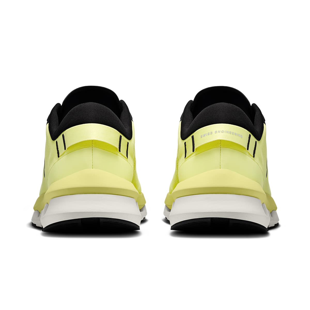 Back view of the On Cloudzone Limelight-Black men’s running shoe