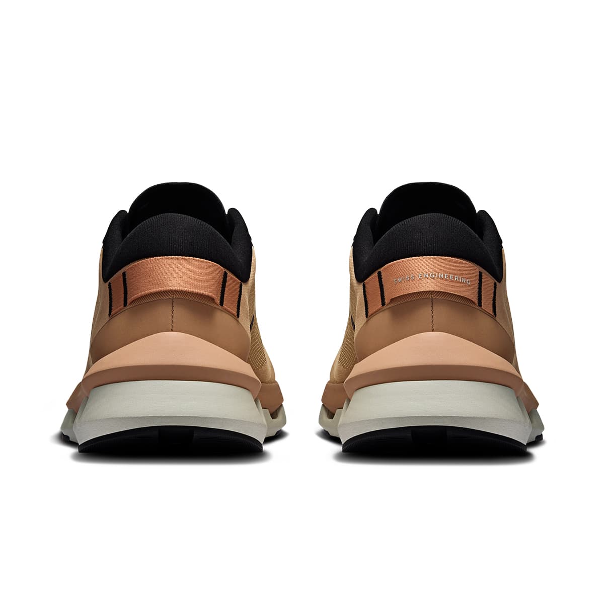 Back view of the On Cloudzone Rosebrown-Black women’s running shoe