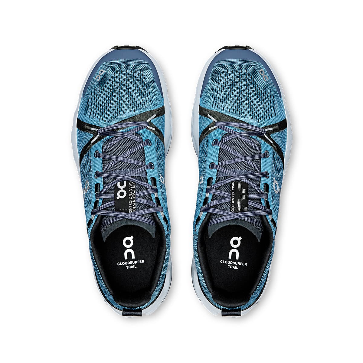 Top view of the On Cloudsurfer Trail Niagara White men’s running shoes