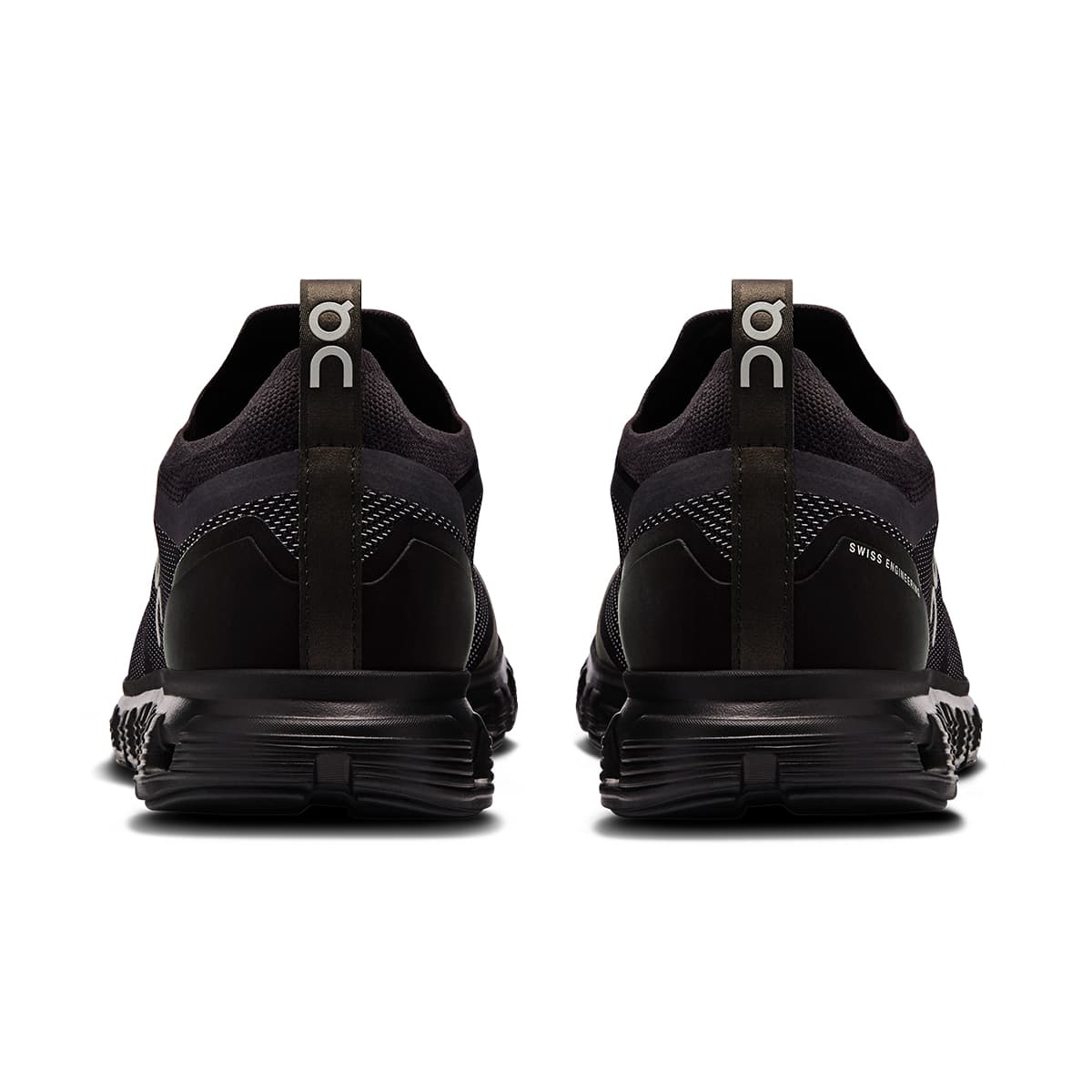 Back view of the On Cloud 6 Versa Black-Eclipse men’s sneaker shoe