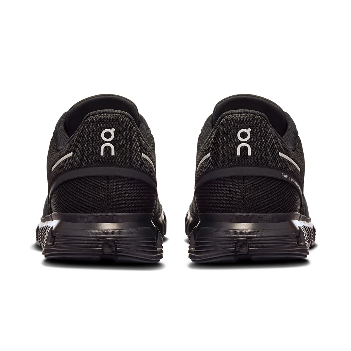 Back view of the On Cloud 6 Black-Black men’s running shoe