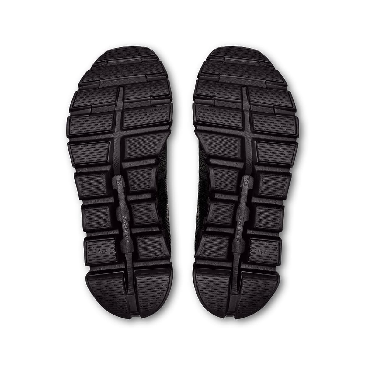 Soles of the On Cloud 6 Black-Black women’s running shoes
