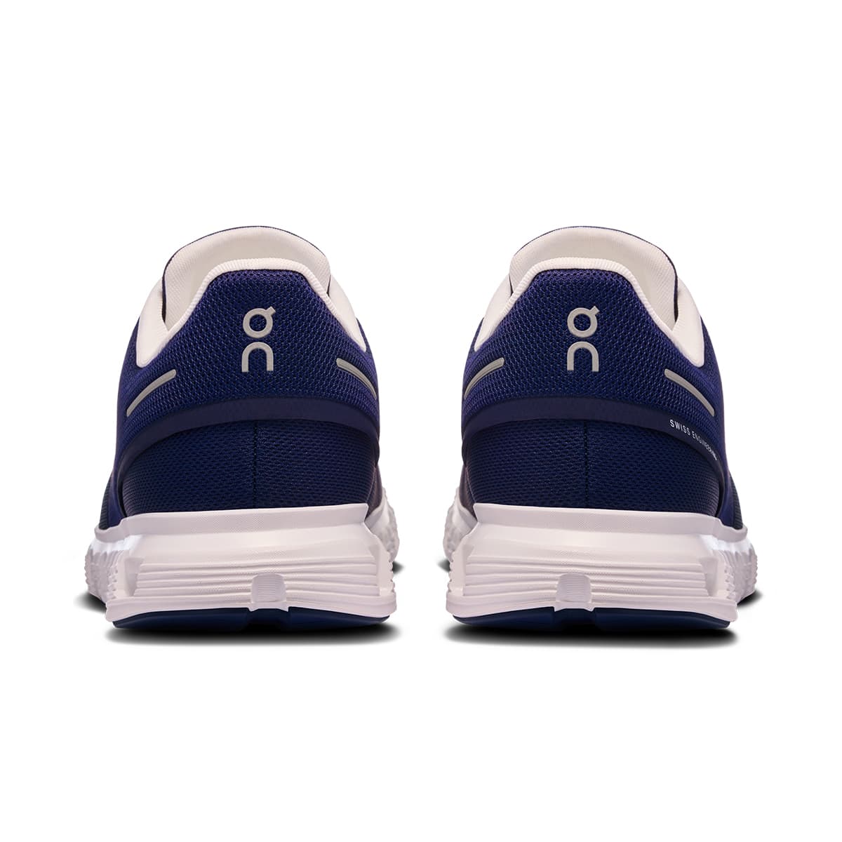Back view of the On Cloud 6 Midnight-White men’s running shoe