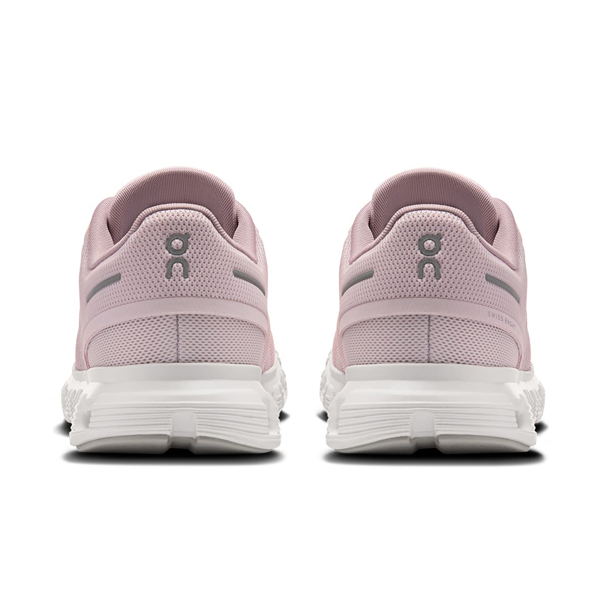 Back view of the On Cloud 6 Orchid-Fade women’s running shoe