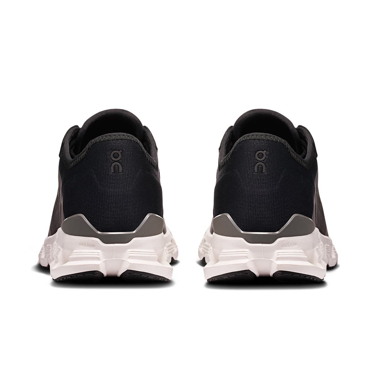 Back view of the On Cloud X 4 AD Black-Asphalt women’s running shoe
