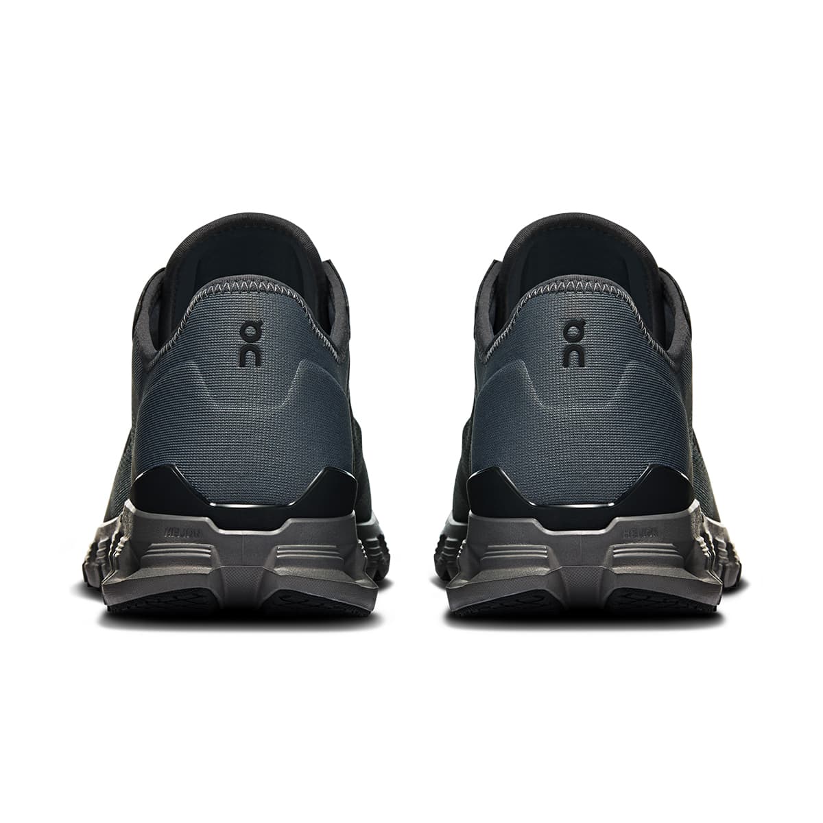 Back view of the On Cloud X 4 AD Stone-Black men’s running shoe